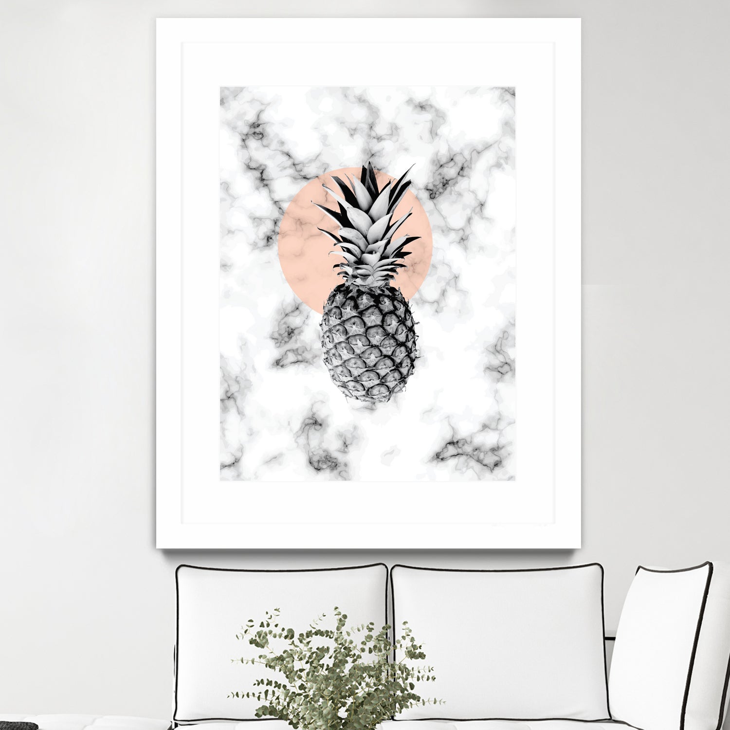 Marble Pineapple 053 by Jelena Obradovic on GIANT ART - white vector illustration