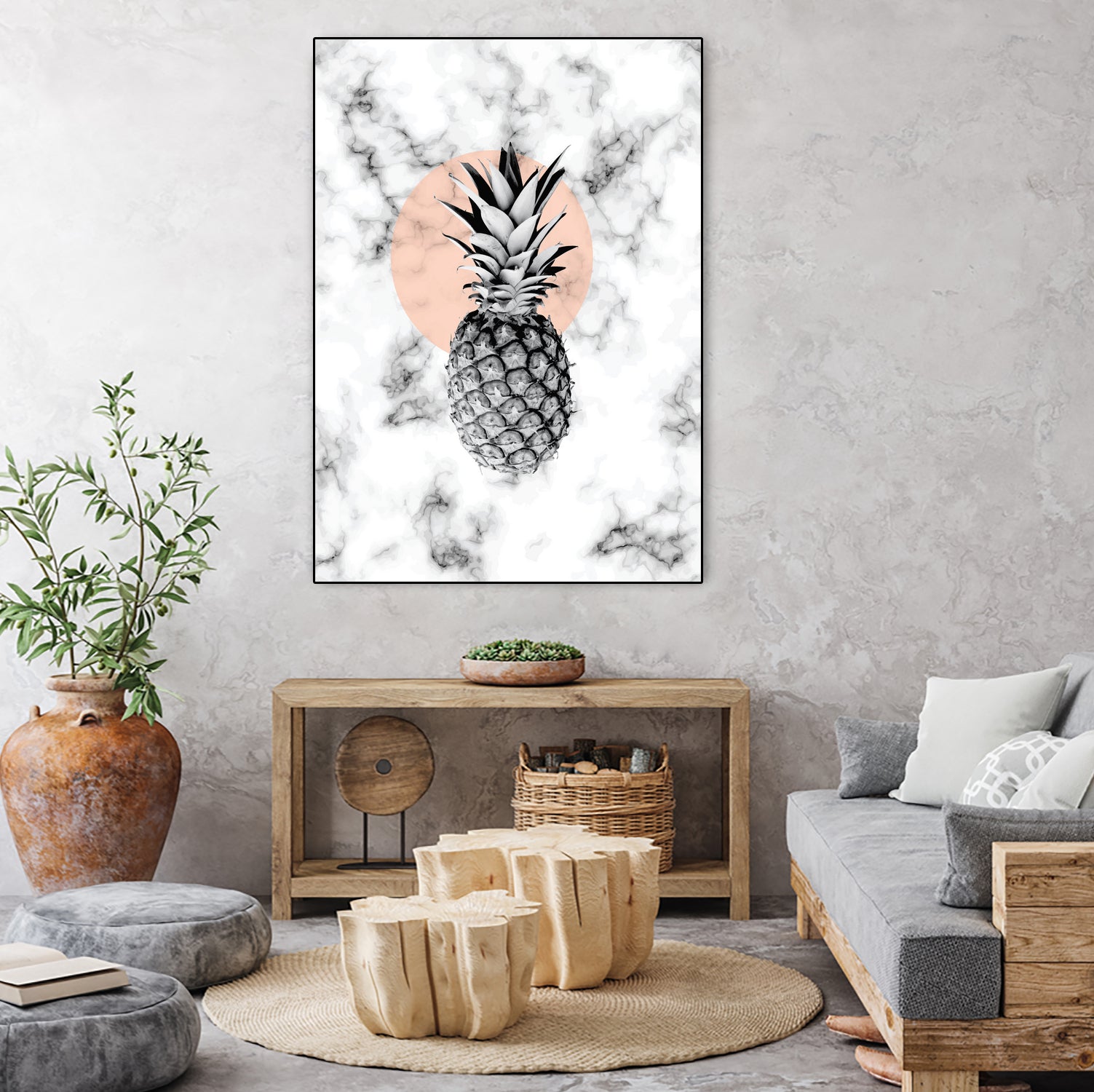 Marble Pineapple 053 by Jelena Obradovic on GIANT ART - white vector illustration