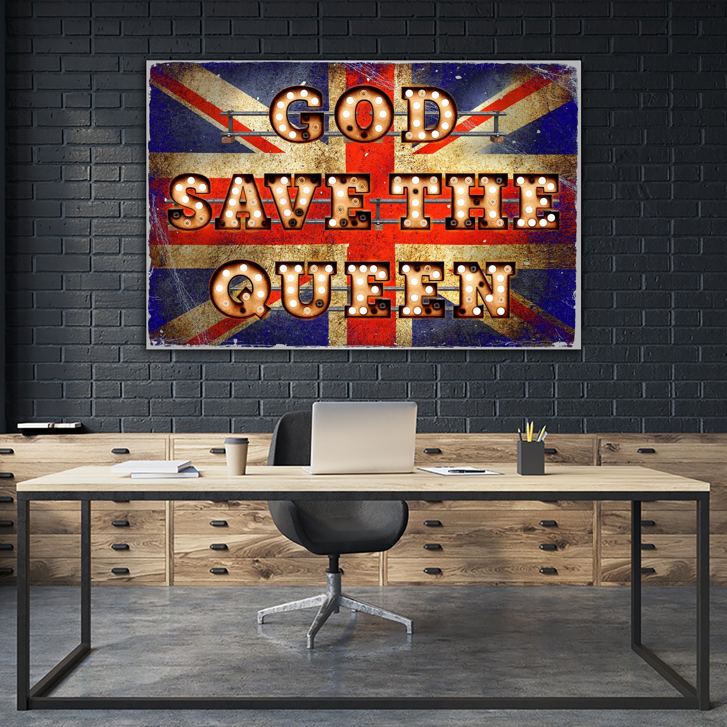 GOD SAVE THE QUEEN by Art Frankenberg on GIANT ART - red typography