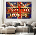 GOD SAVE THE QUEEN by Art Frankenberg on GIANT ART - red typography