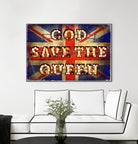 GOD SAVE THE QUEEN by Art Frankenberg on GIANT ART - red typography