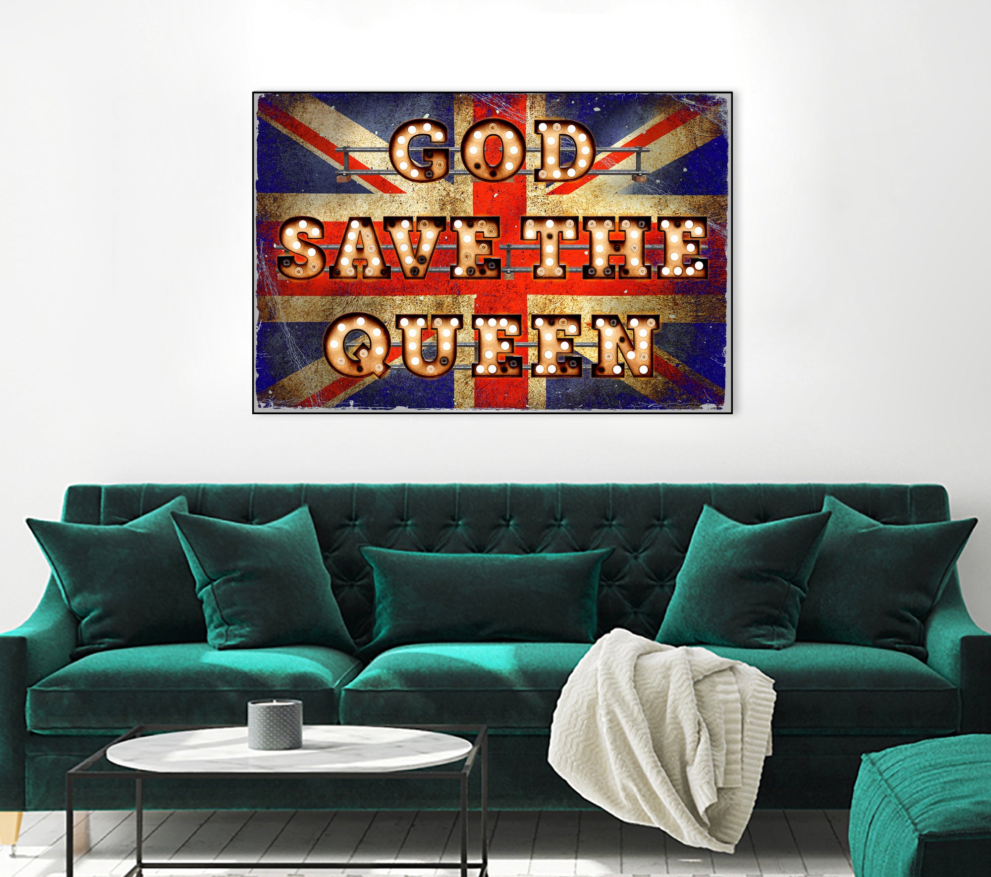 GOD SAVE THE QUEEN by Art Frankenberg on GIANT ART - red typography