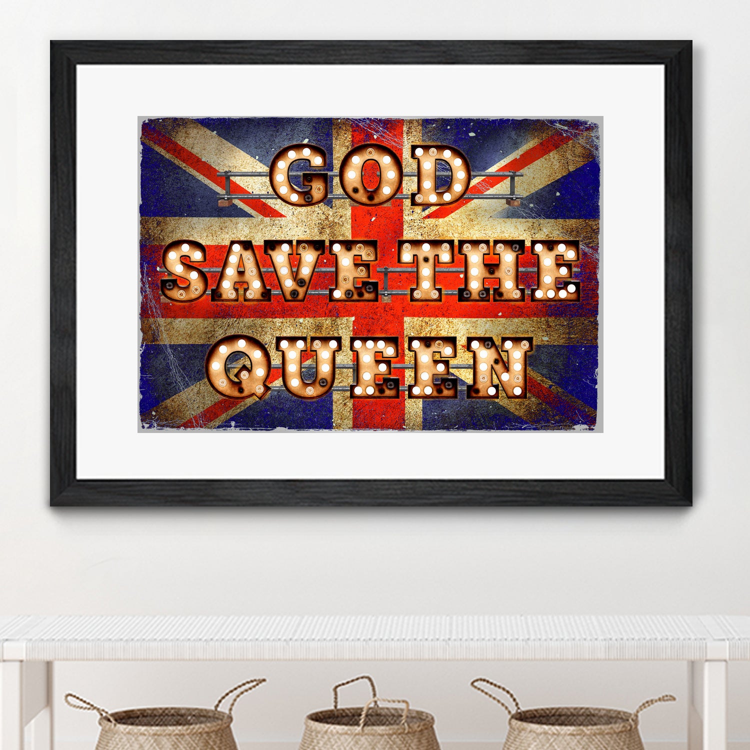 GOD SAVE THE QUEEN by Art Frankenberg on GIANT ART - red typography