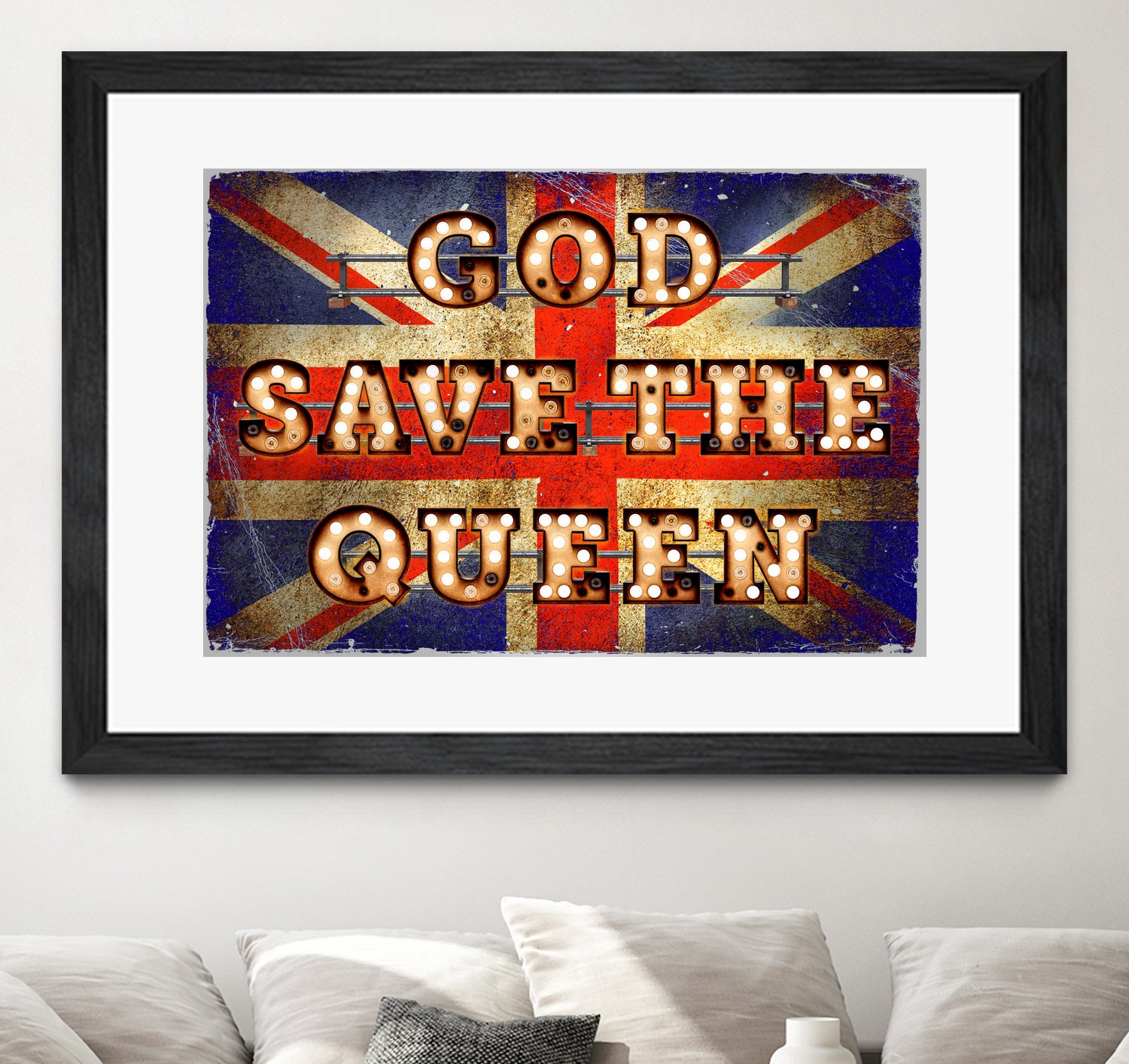 GOD SAVE THE QUEEN by Art Frankenberg on GIANT ART - red typography