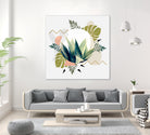 Abstract geometrical and botanical shapes I by mmarta bc on GIANT ART - green digital painting