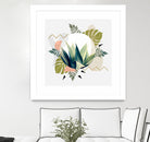 Abstract geometrical and botanical shapes I by mmarta bc on GIANT ART - green digital painting