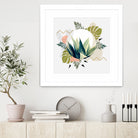 Abstract geometrical and botanical shapes I by mmarta bc on GIANT ART - green digital painting