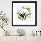 Abstract geometrical and botanical shapes I by mmarta bc on GIANT ART - green digital painting