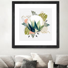 Abstract geometrical and botanical shapes I by mmarta bc on GIANT ART - green digital painting