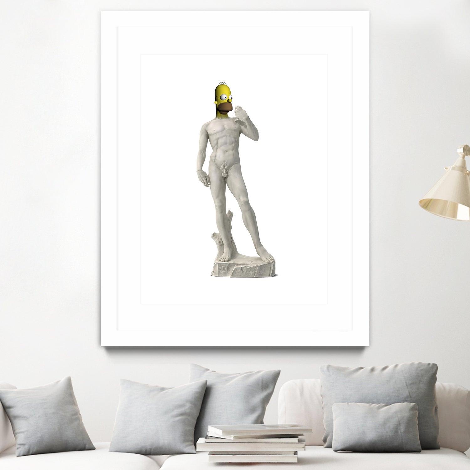 HOMER DAVID SIMPSON by Michael Benisty on GIANT ART - white photo illustration