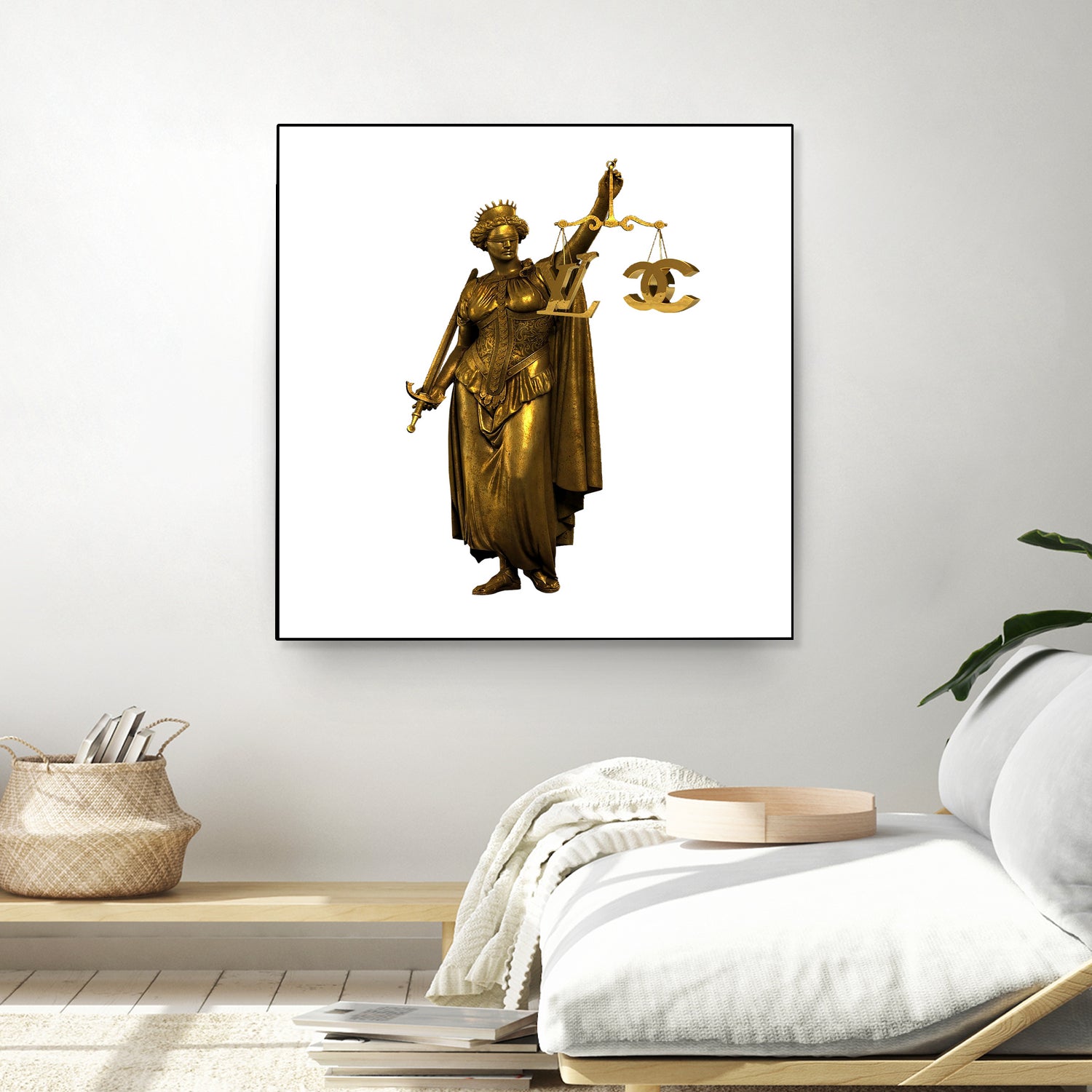 CHANEL OR LOUIS VUITON / LADY OF JUSTICE by Michael Benisty on GIANT ART - white photo illustration