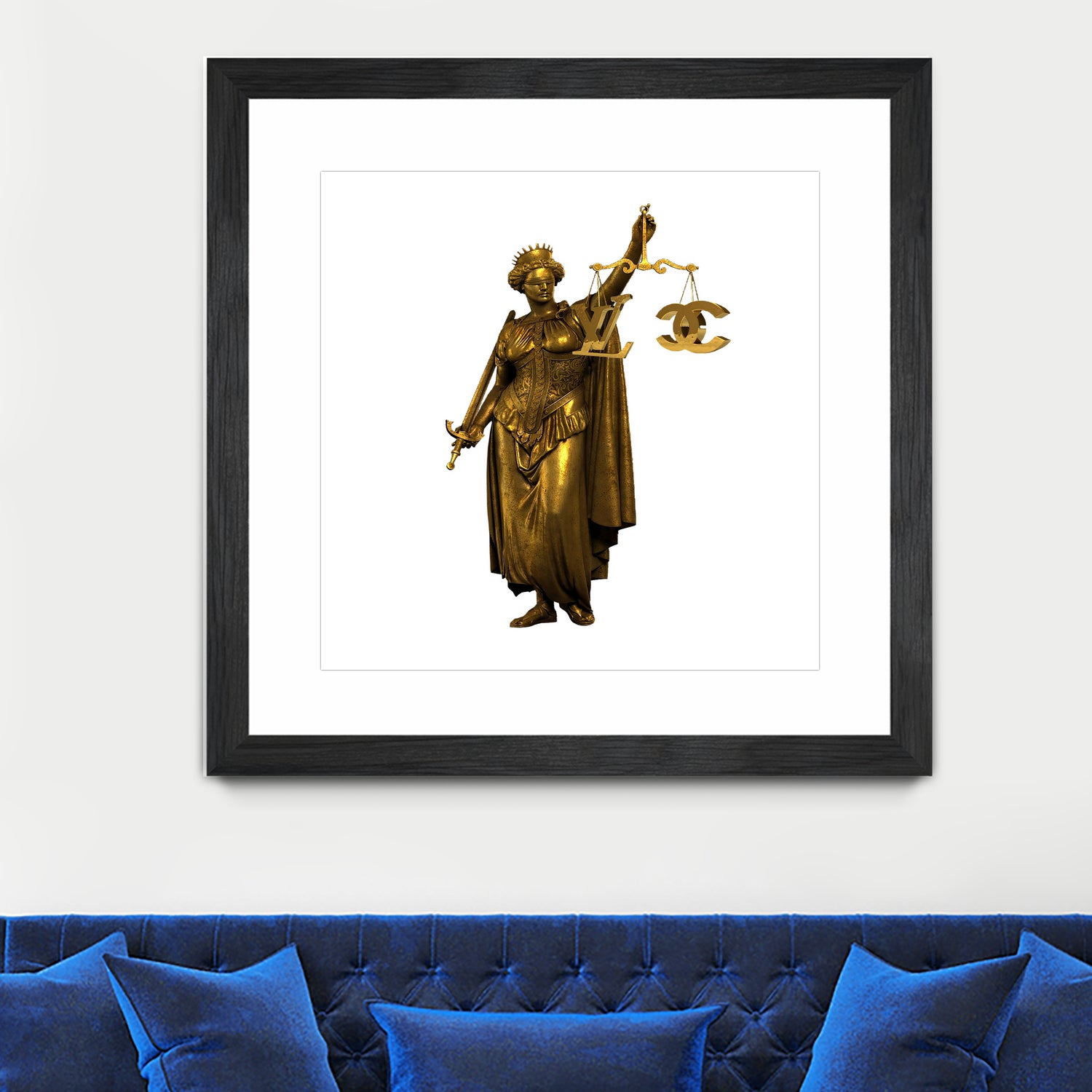 CHANEL OR LOUIS VUITON / LADY OF JUSTICE by Michael Benisty on GIANT ART - white photo illustration