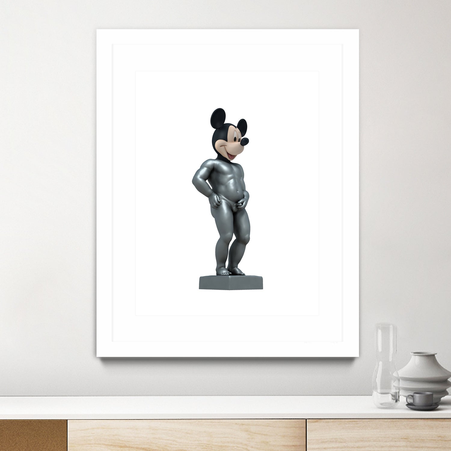 MICKEY MANEKKEN PISS by Michael Benisty on GIANT ART - white photo illustration