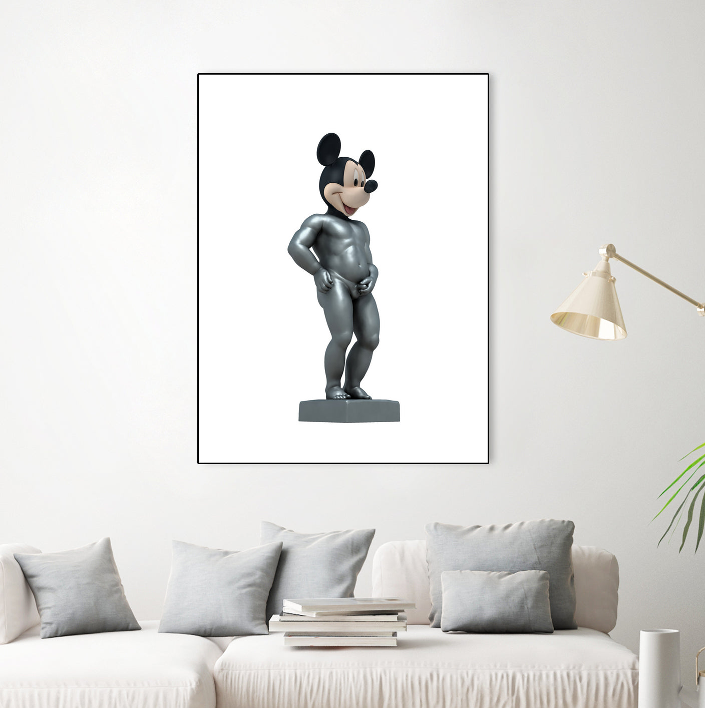 MICKEY MANEKKEN PISS by Michael Benisty on GIANT ART - white photo illustration