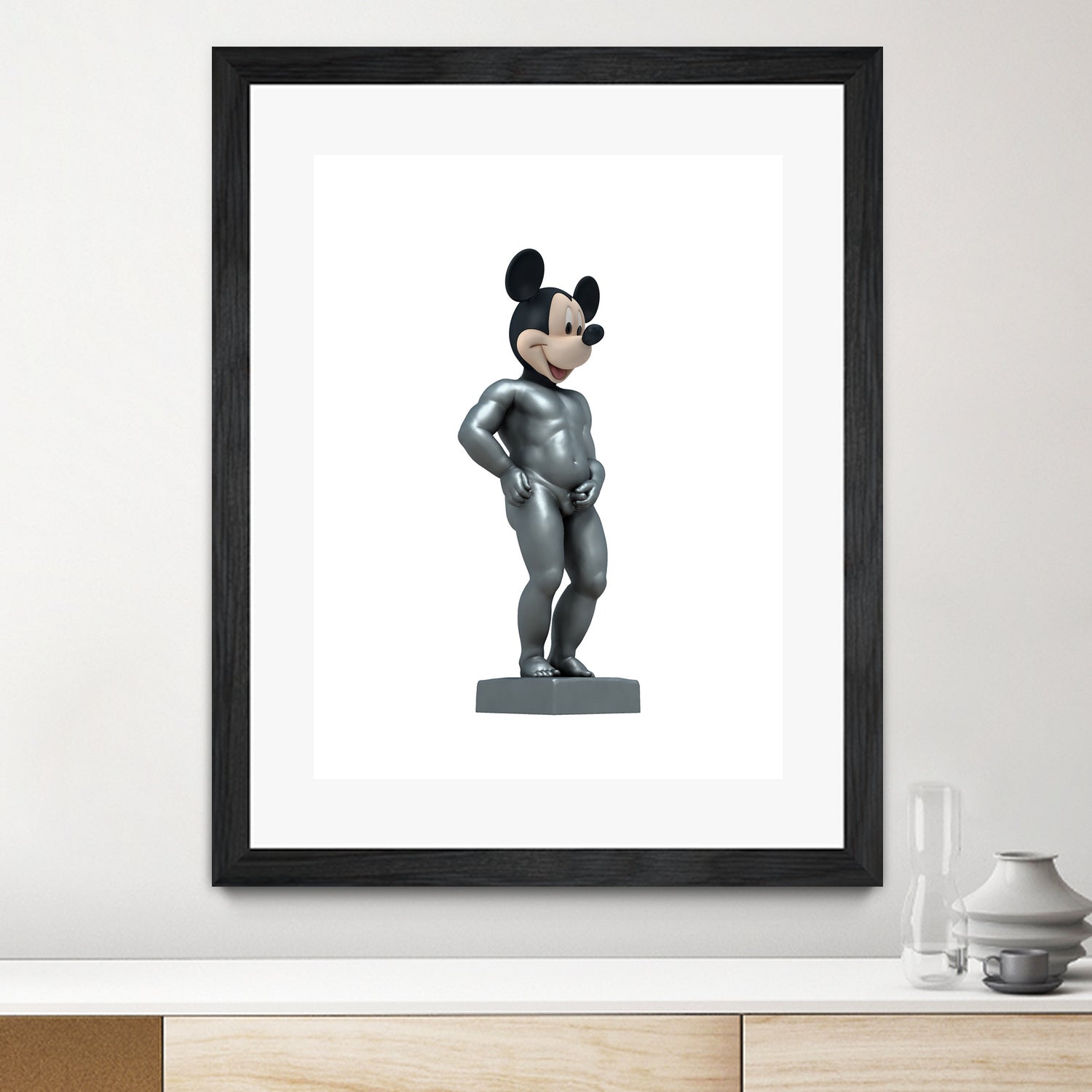 MICKEY MANEKKEN PISS by Michael Benisty on GIANT ART - white photo illustration