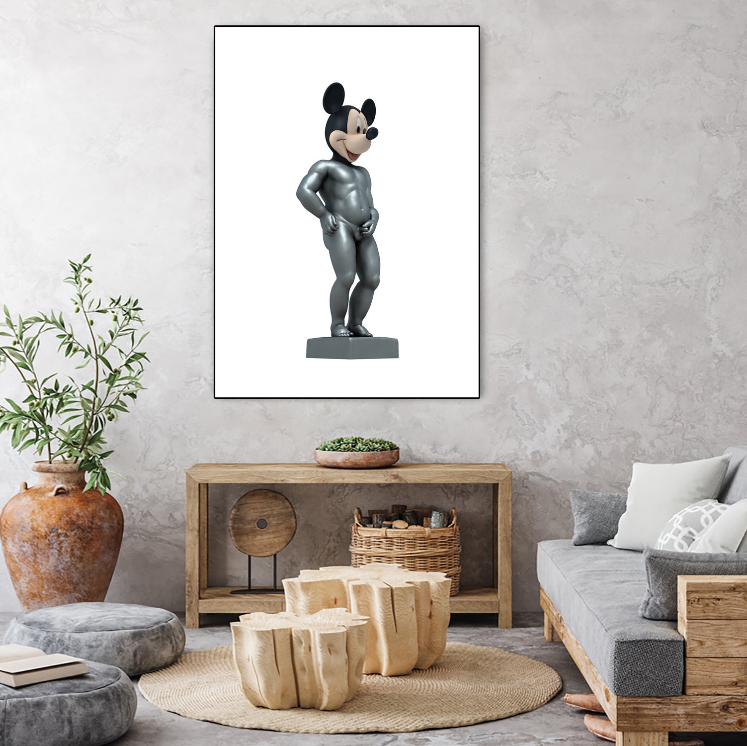 MICKEY MANEKKEN PISS by Michael Benisty on GIANT ART - white photo illustration