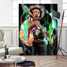 Jimi Hendrix by Dmitry Belov on GIANT ART - black digital painting