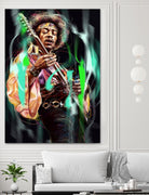 Jimi Hendrix by Dmitry Belov on GIANT ART - black digital painting