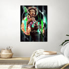 Jimi Hendrix by Dmitry Belov on GIANT ART - black digital painting