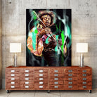 Jimi Hendrix by Dmitry Belov on GIANT ART - black digital painting