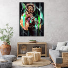 Jimi Hendrix by Dmitry Belov on GIANT ART - black digital painting