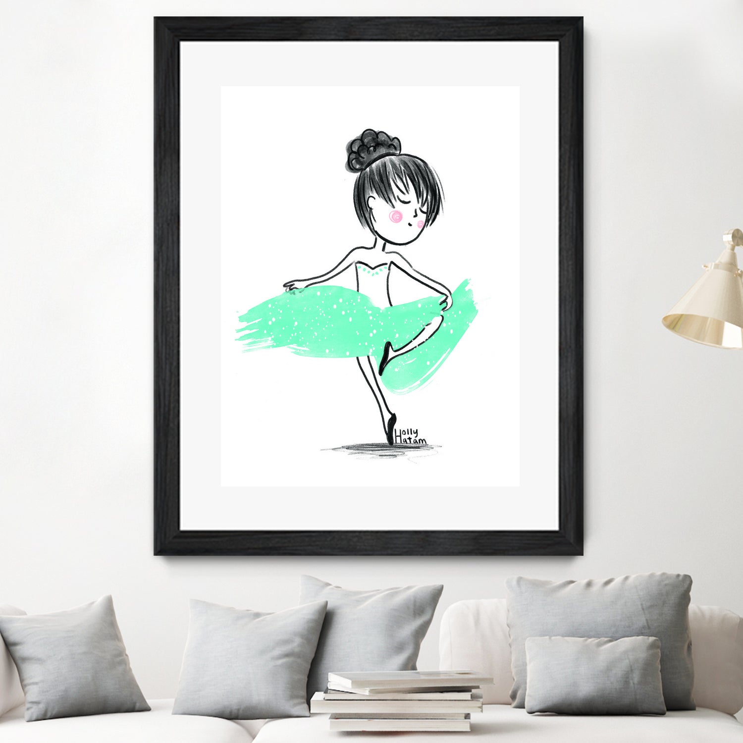 WinterBallerina by Holly Hatam on GIANT ART - blue digital drawing