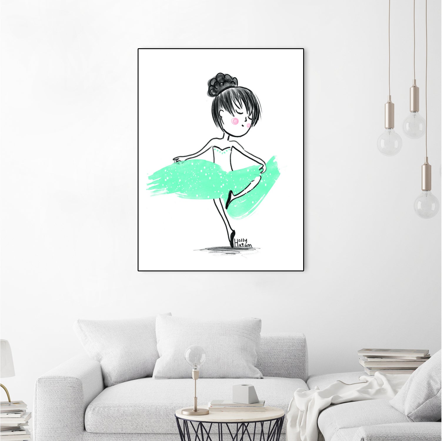 WinterBallerina by Holly Hatam on GIANT ART - blue digital drawing