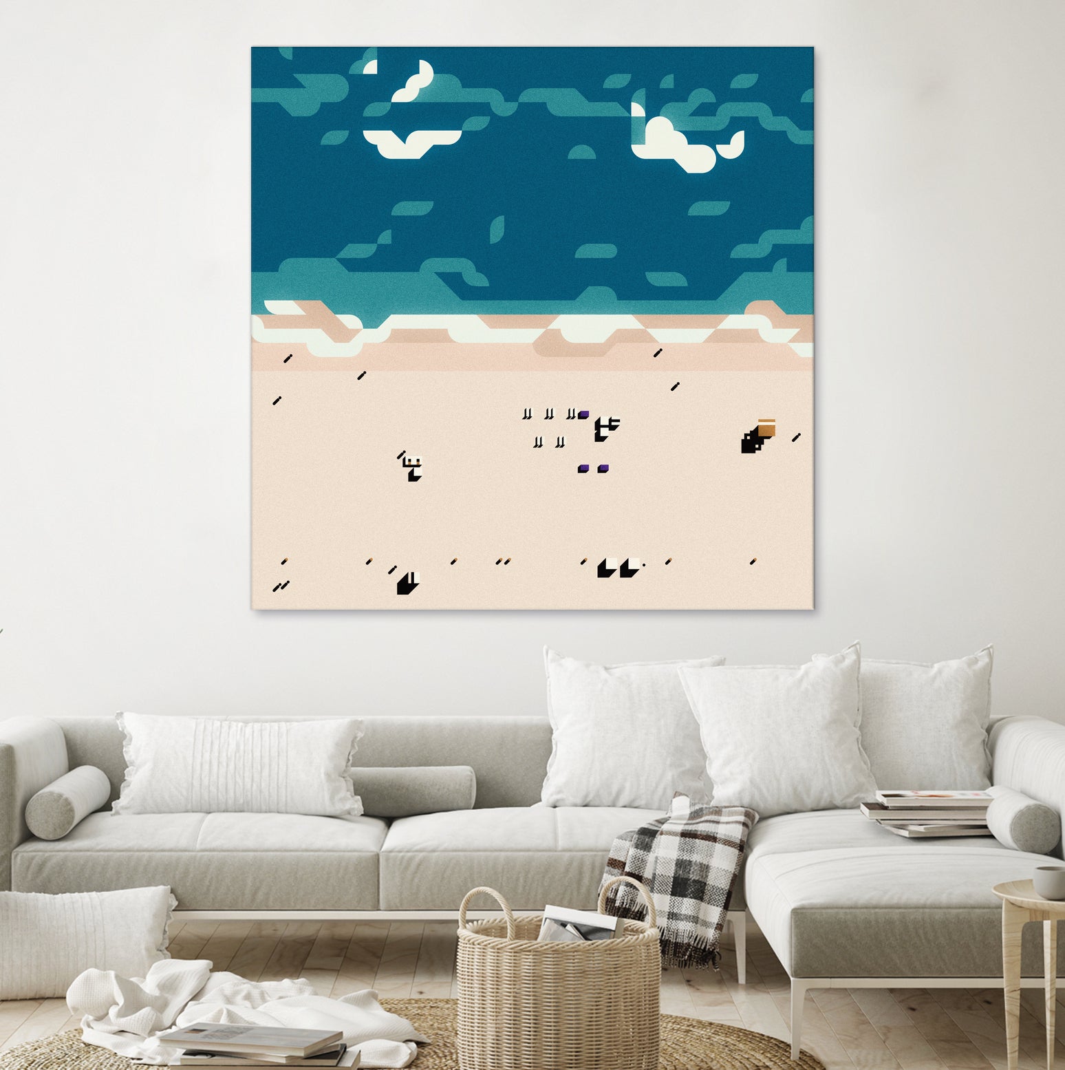 Miami beach by antony squizzato on GIANT ART - blue digital painting