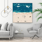 Miami beach by antony squizzato on GIANT ART - blue digital painting