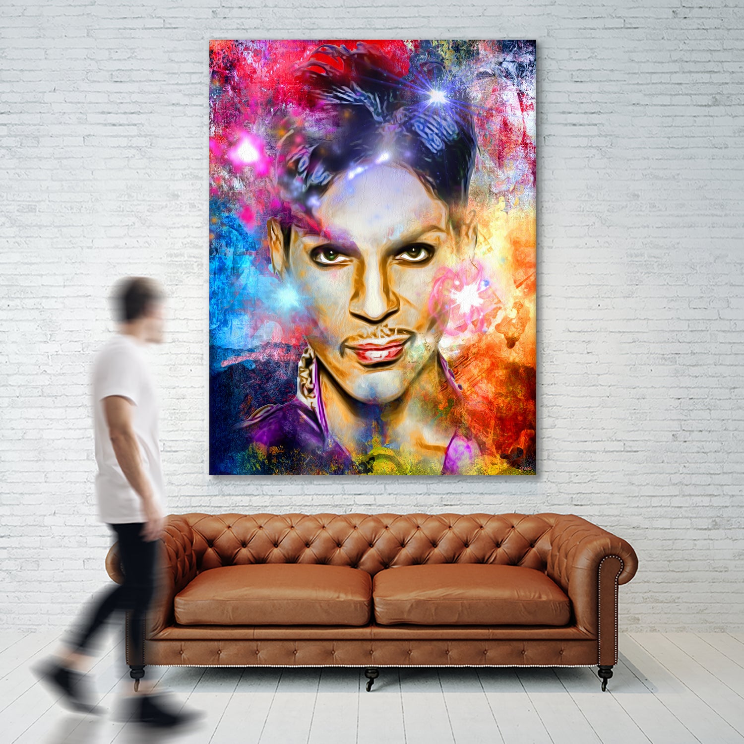 Prince Painted Portrait by Daniel Janda on GIANT ART - black digital painting