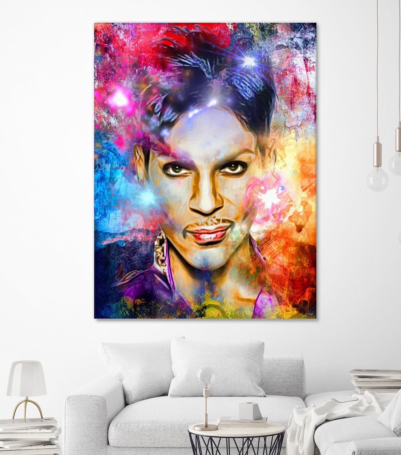 Prince Painted Portrait by Daniel Janda on GIANT ART - black digital painting