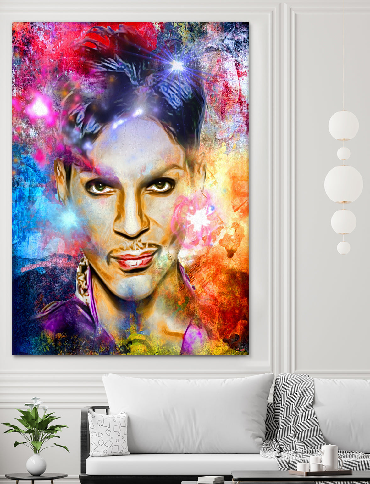 Prince Painted Portrait by Daniel Janda on GIANT ART - black digital painting