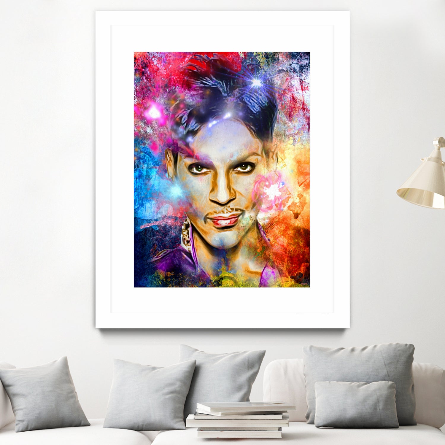 Prince Painted Portrait by Daniel Janda on GIANT ART - black digital painting