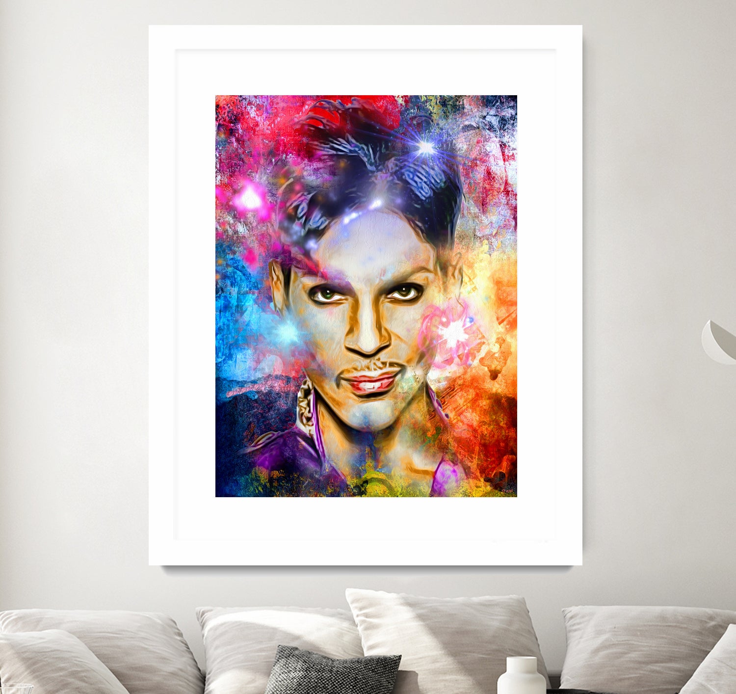 Prince Painted Portrait by Daniel Janda on GIANT ART - black digital painting