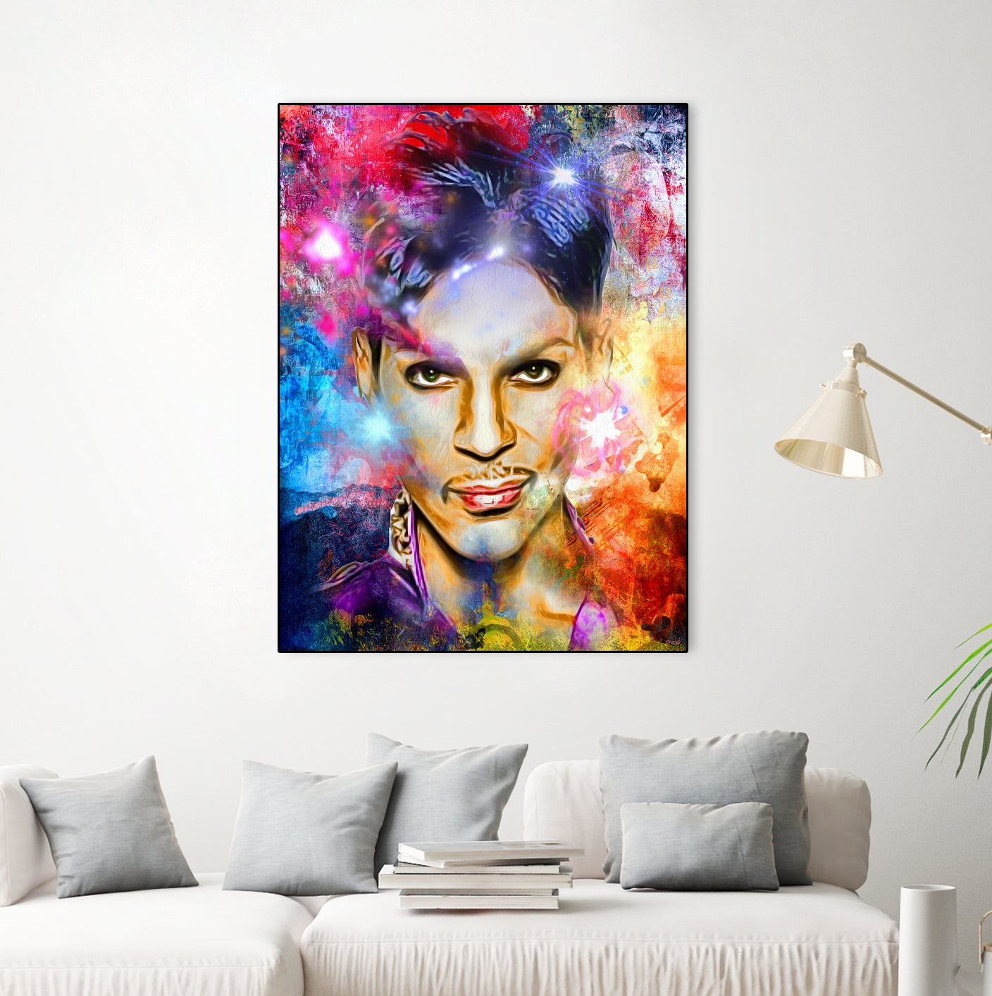 Prince Painted Portrait by Daniel Janda on GIANT ART - black digital painting