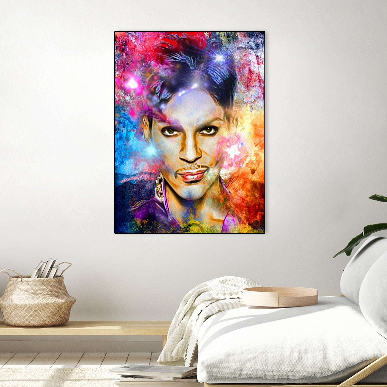 Prince Painted Portrait by Daniel Janda on GIANT ART - black digital painting