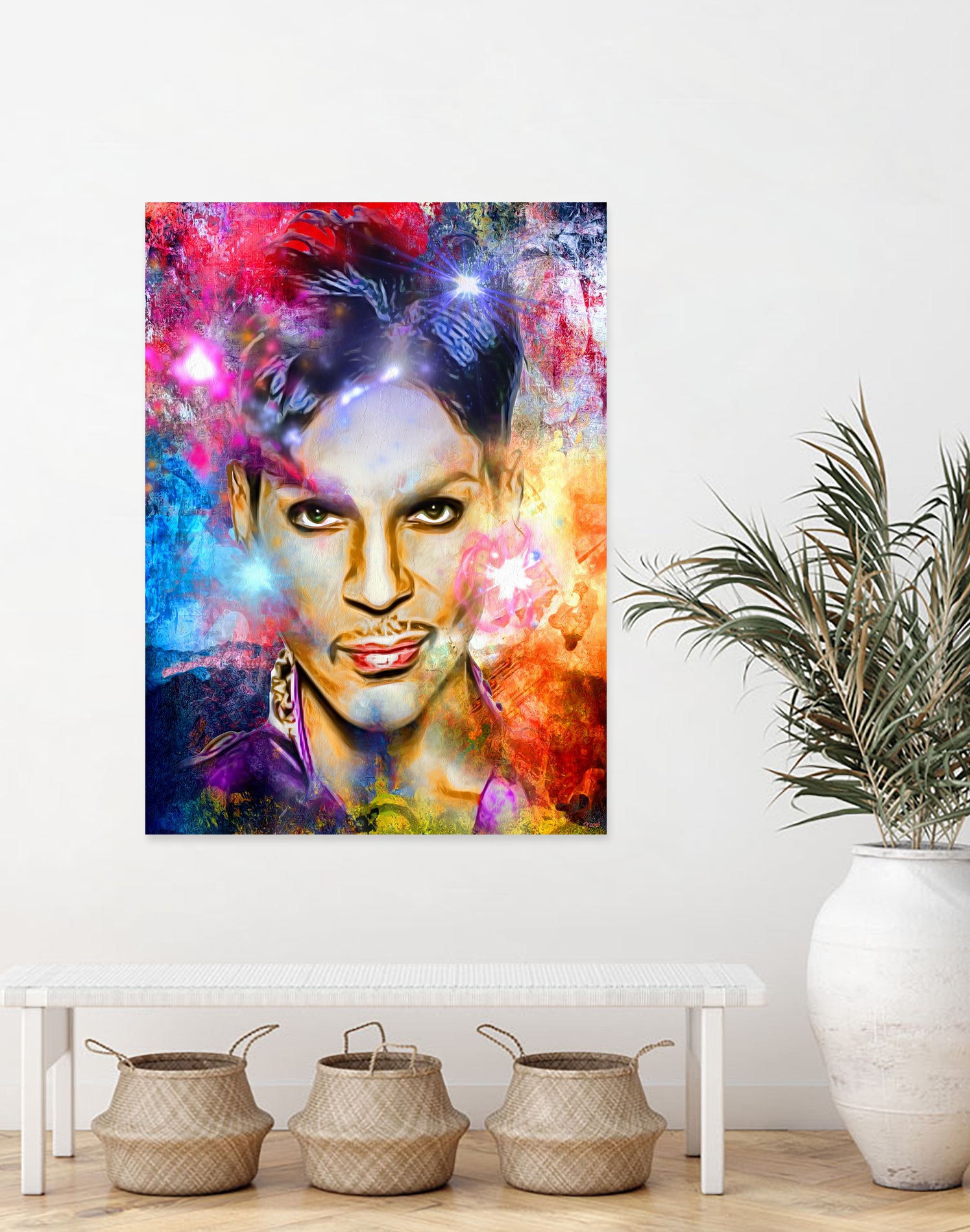 Prince Painted Portrait by Daniel Janda on GIANT ART - black digital painting