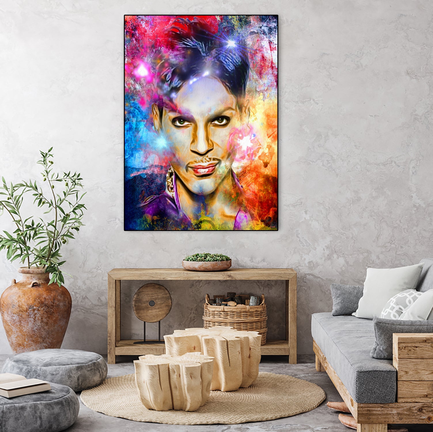 Prince Painted Portrait by Daniel Janda on GIANT ART - black digital painting