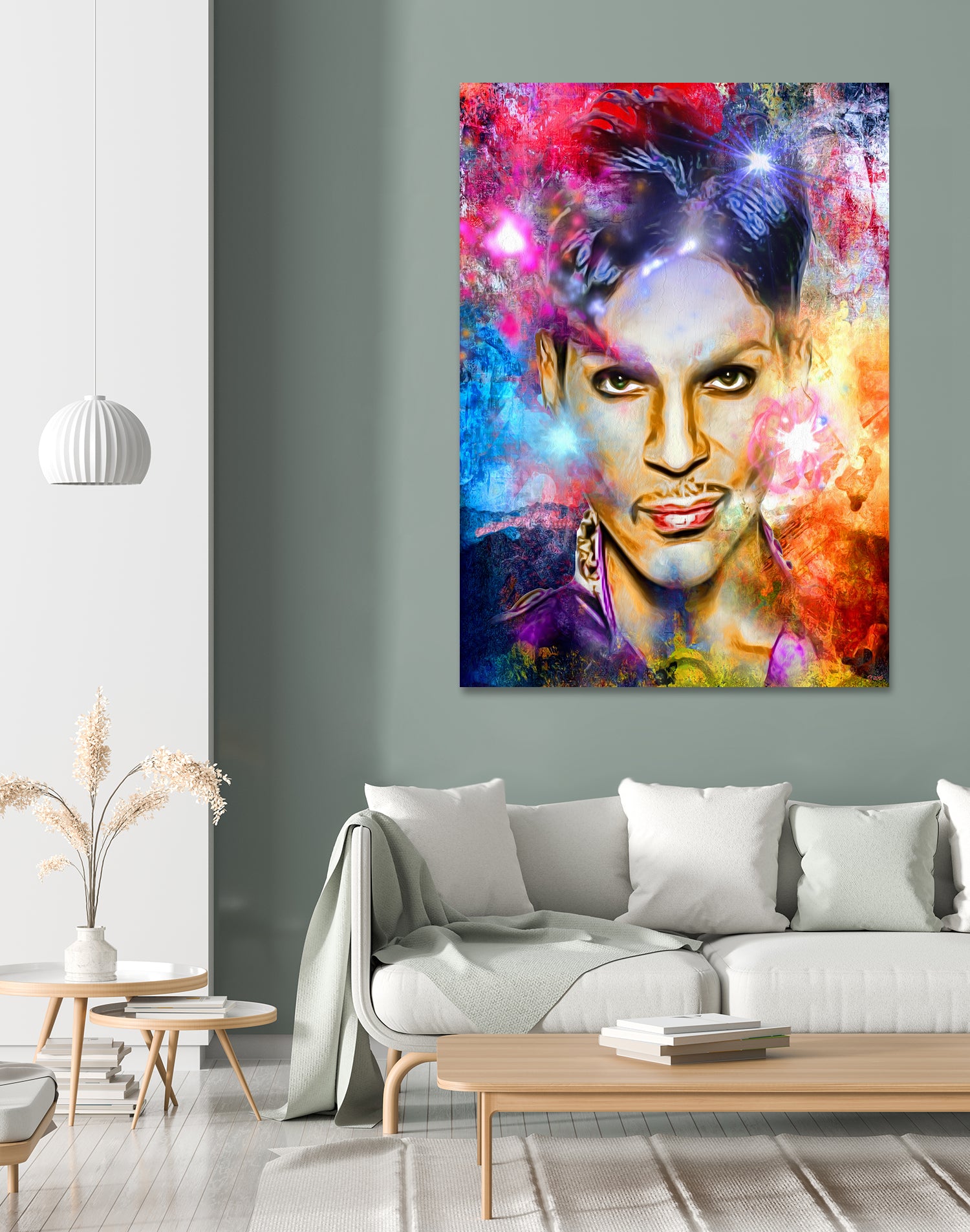 Prince Painted Portrait by Daniel Janda on GIANT ART - black digital painting