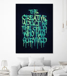 The Creative Adult is the Child Who Has Survived / Typo by Philipp Rietz on GIANT ART - green vector illustration