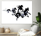 Black horses by Robert Farkas on GIANT ART - black digital drawing