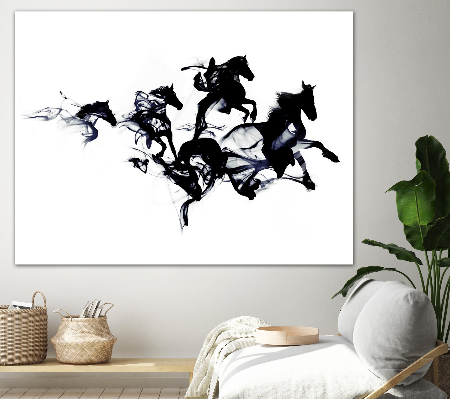 Black horses by Robert Farkas on GIANT ART - black digital drawing