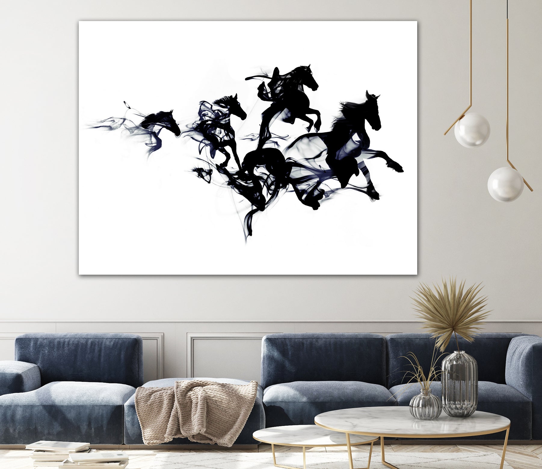 Black horses by Robert Farkas on GIANT ART - black digital drawing