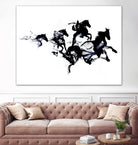 Black horses by Robert Farkas on GIANT ART - black digital drawing