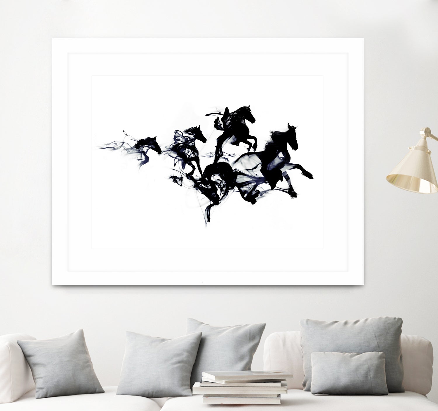 Black horses by Robert Farkas on GIANT ART - black digital drawing