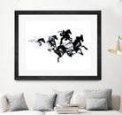 Black horses by Robert Farkas on GIANT ART - black digital drawing