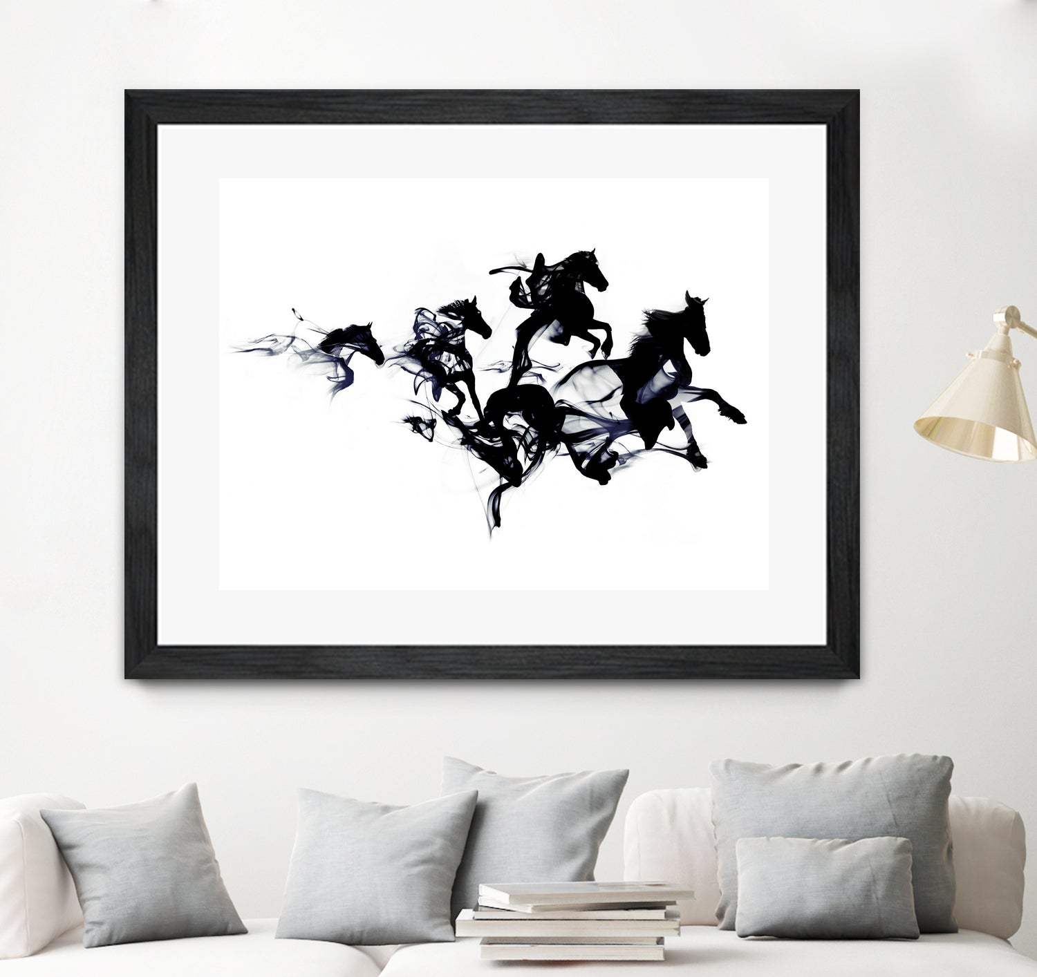 Black horses by Robert Farkas on GIANT ART - black digital drawing