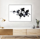 Black horses by Robert Farkas on GIANT ART - black digital drawing