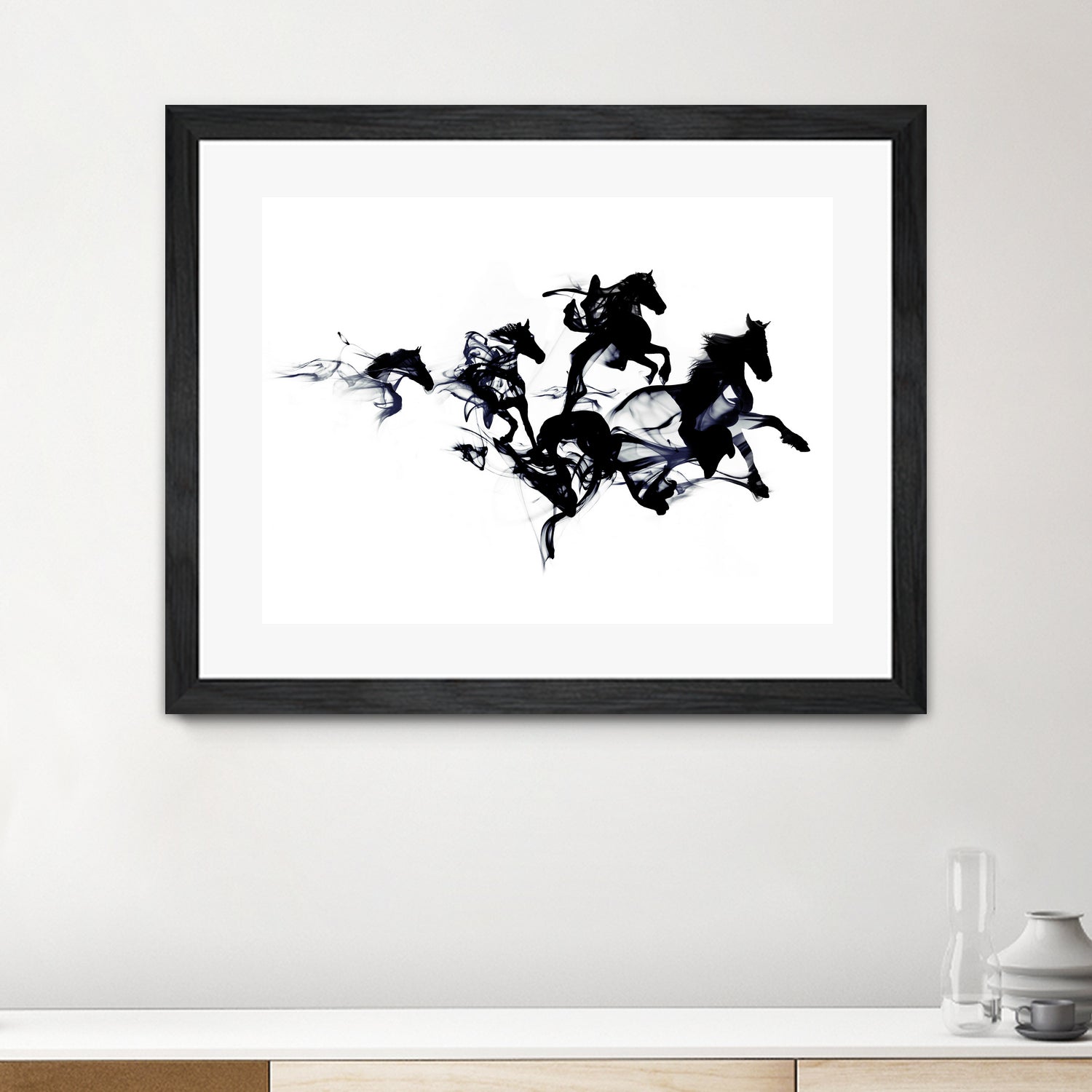 Black horses by Robert Farkas on GIANT ART - black digital drawing