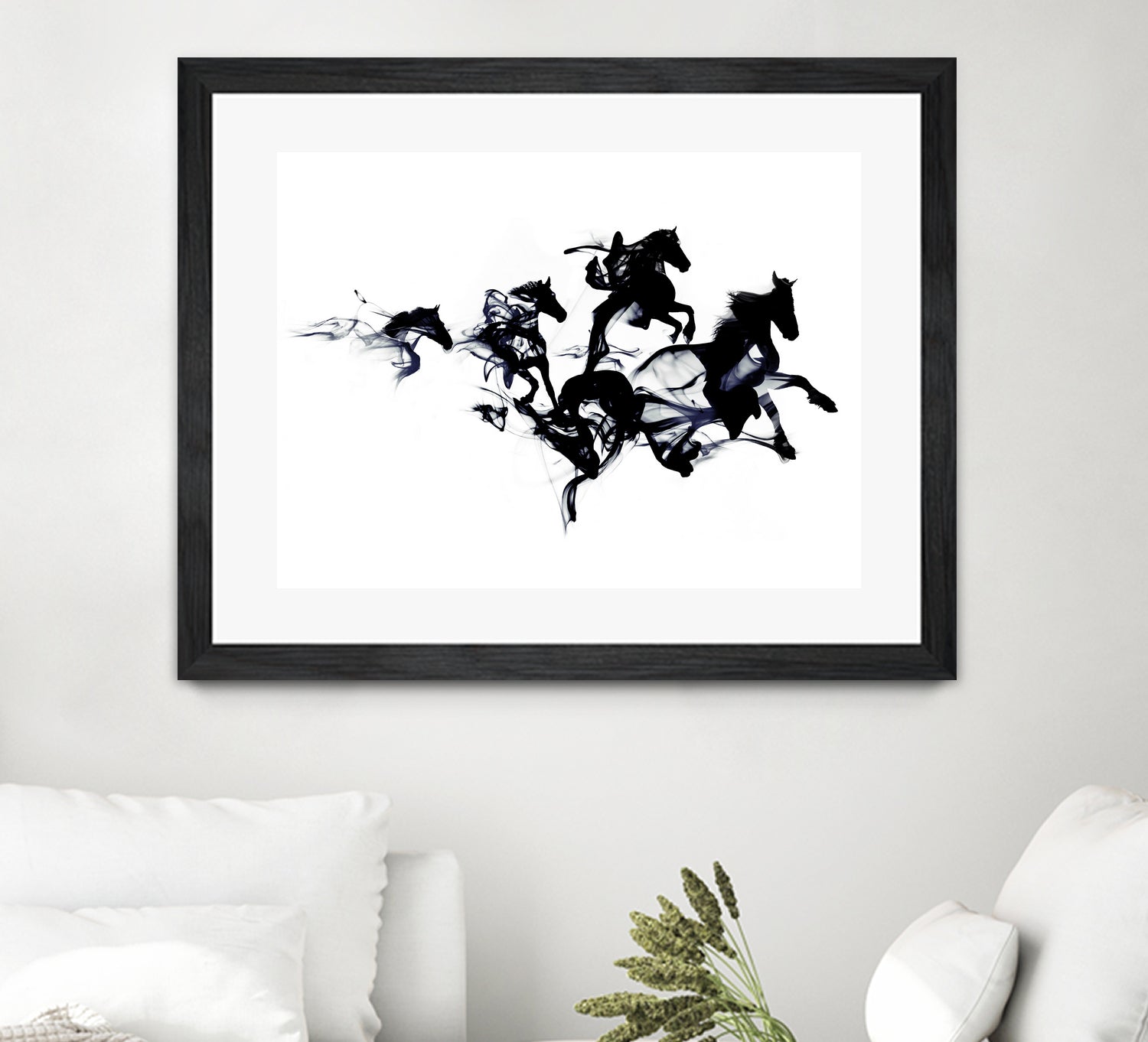 Black horses by Robert Farkas on GIANT ART - black digital drawing